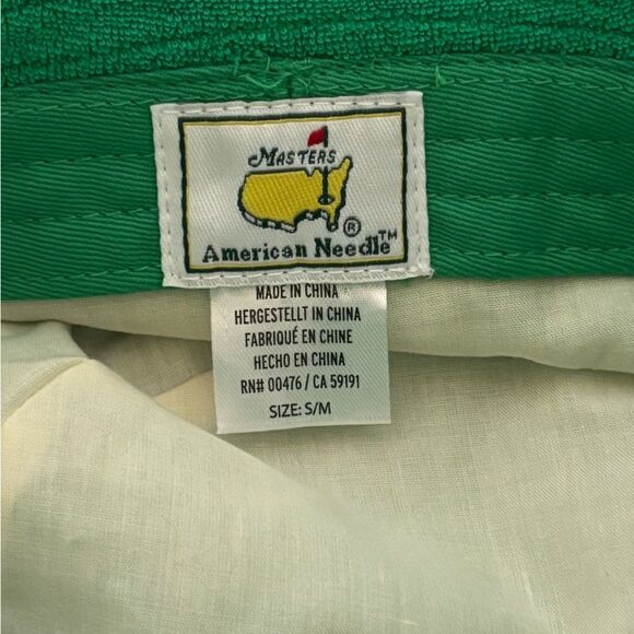 2025 Masters Ladies Terry Cloth Green Embroidered Bucket Hat, Small Medium main image 9